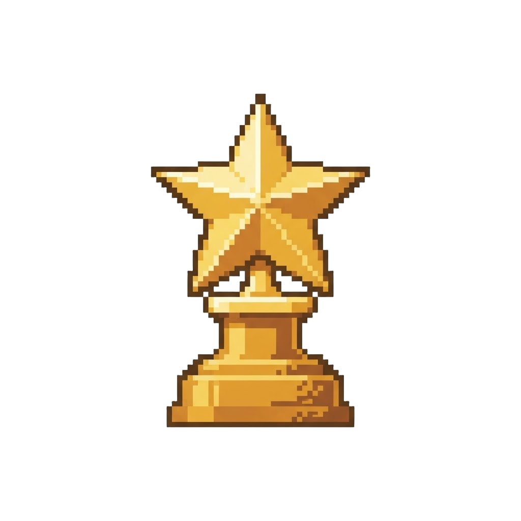 A Golden Star Trophy