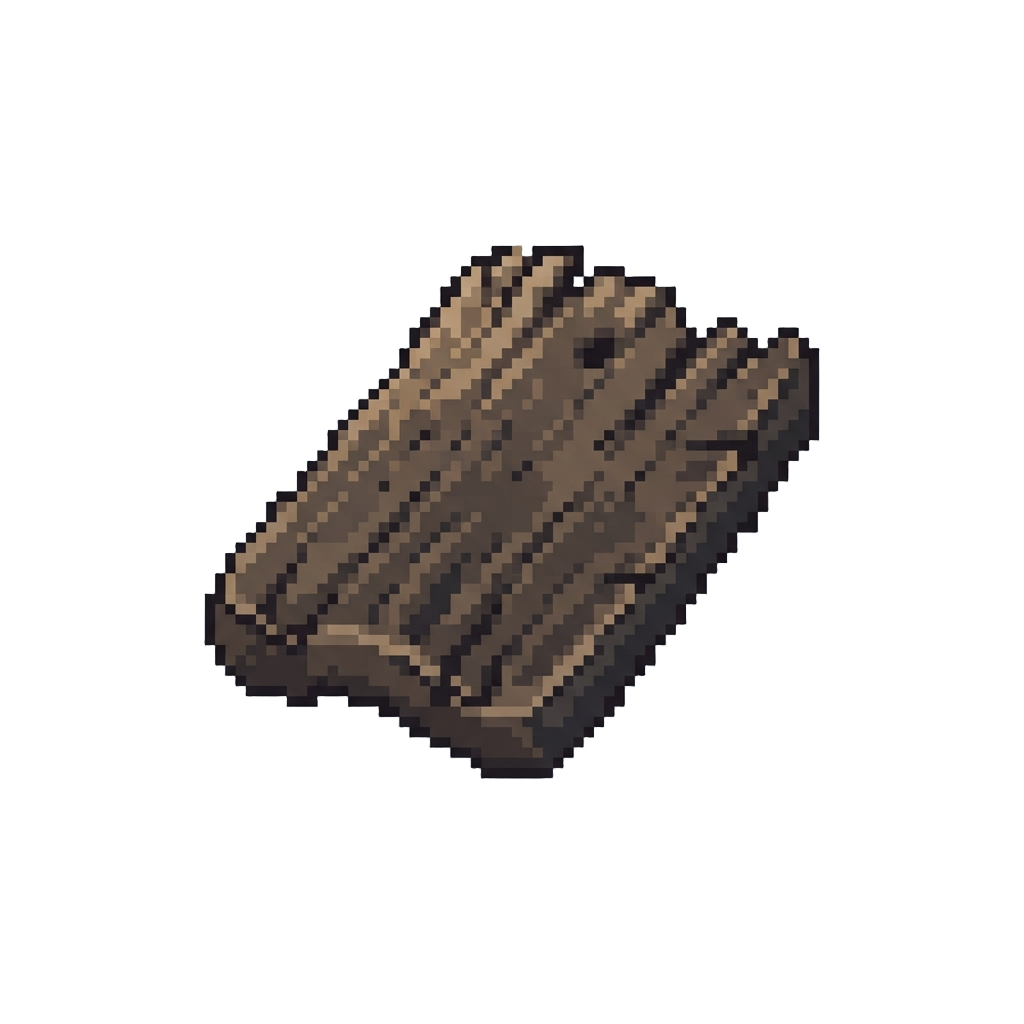 A Battered Wooden Roof Tile