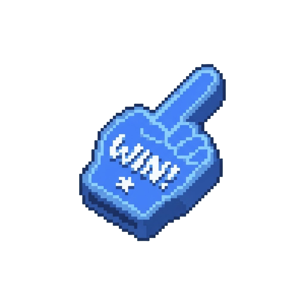 A Giant Foam Victory Finger