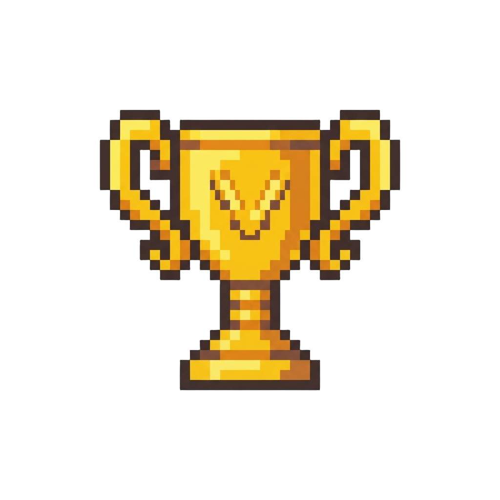 A Giant Golden Victory Trophy