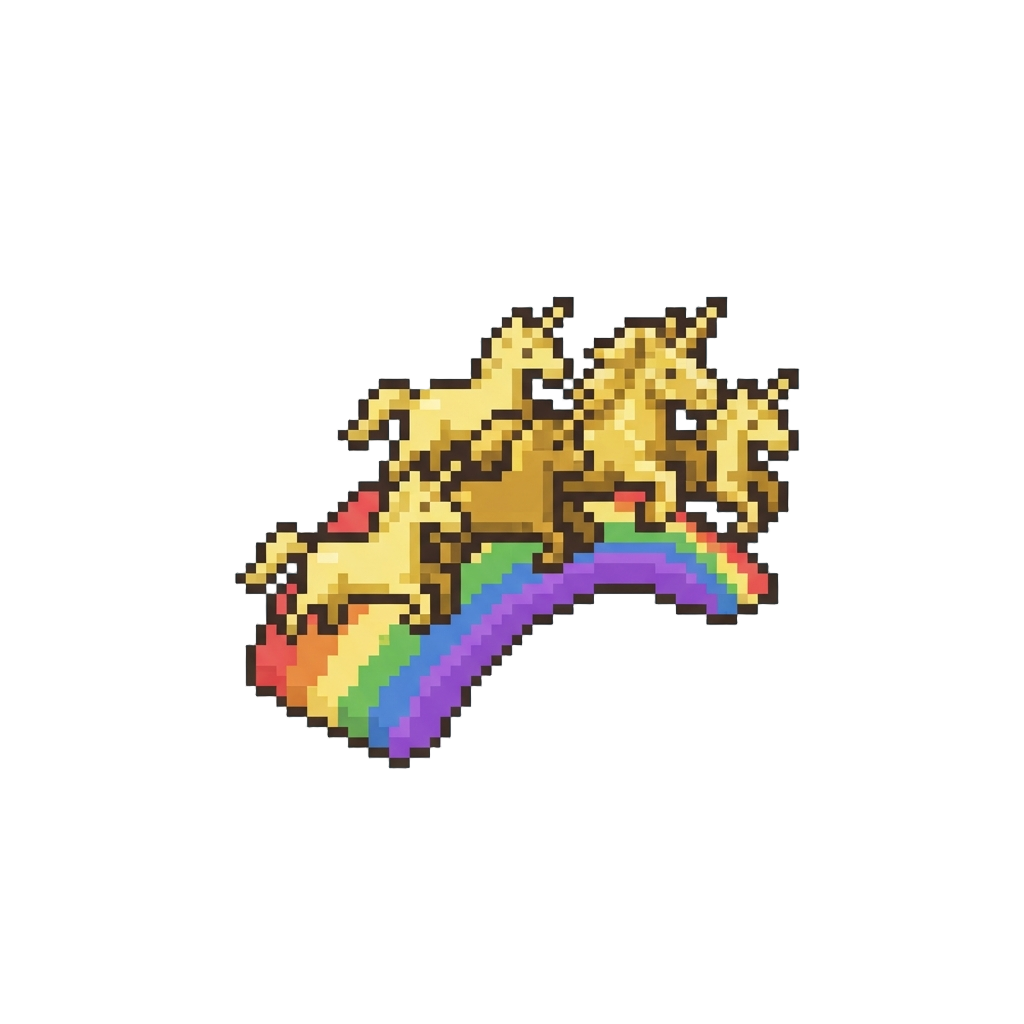 Leading a Stampede of Golden Unicorns Across a Rainbow