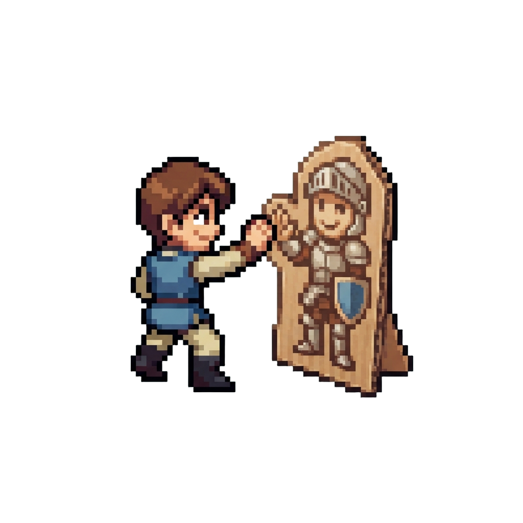 Trying to High-five a Cardboard Cutout
