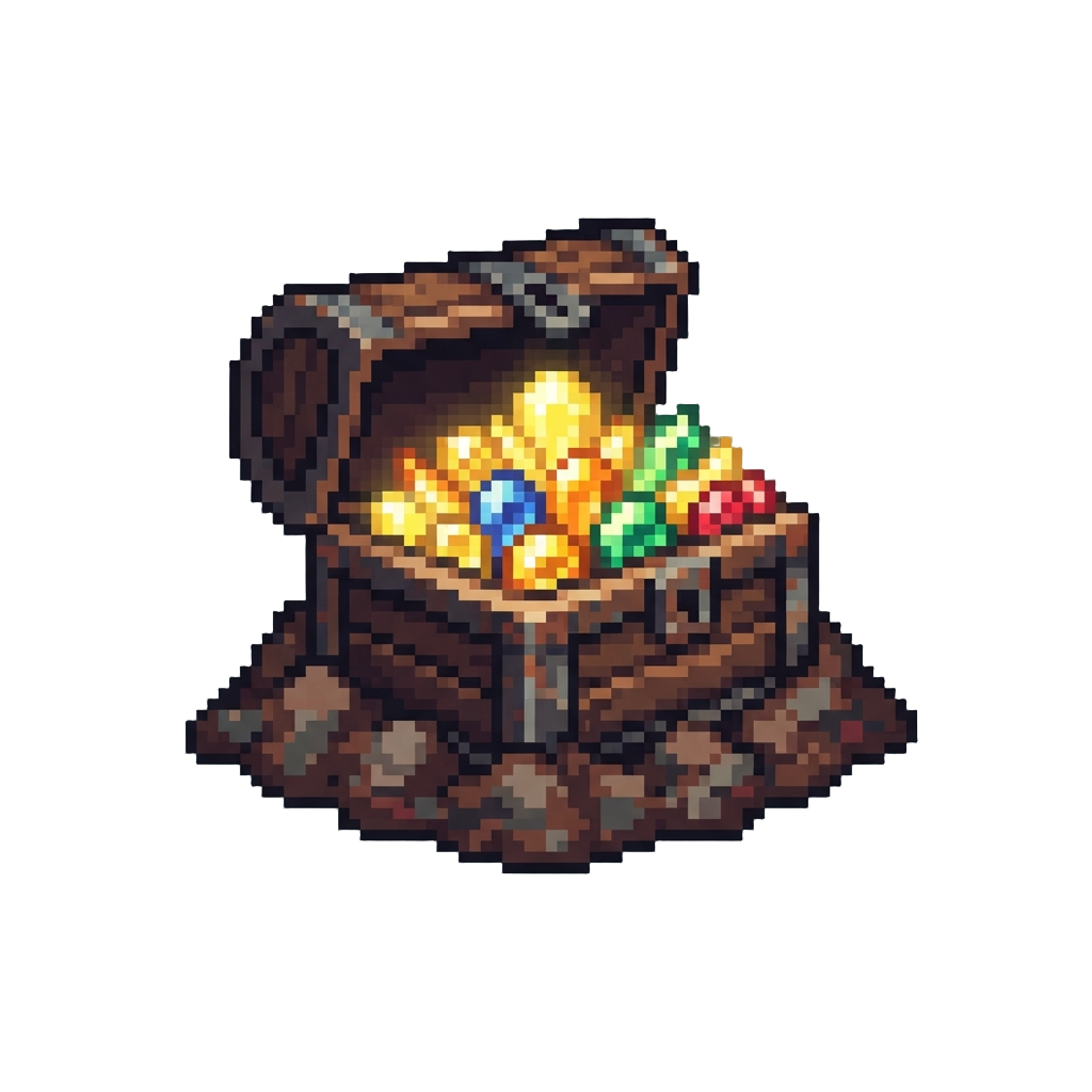 Unearthing a Chest Overflowing with Radiant Glowing Gems