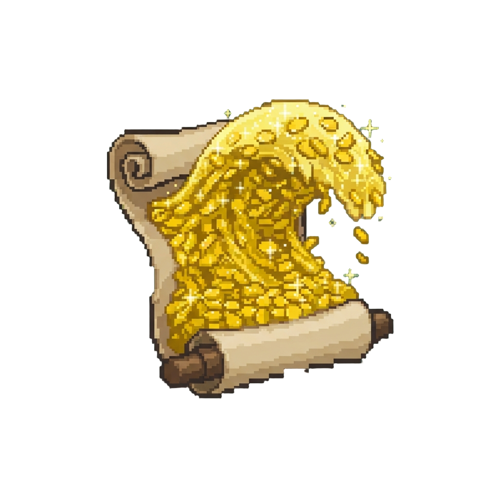 Summoning a Giant Tidal Wave of Glittering Coins