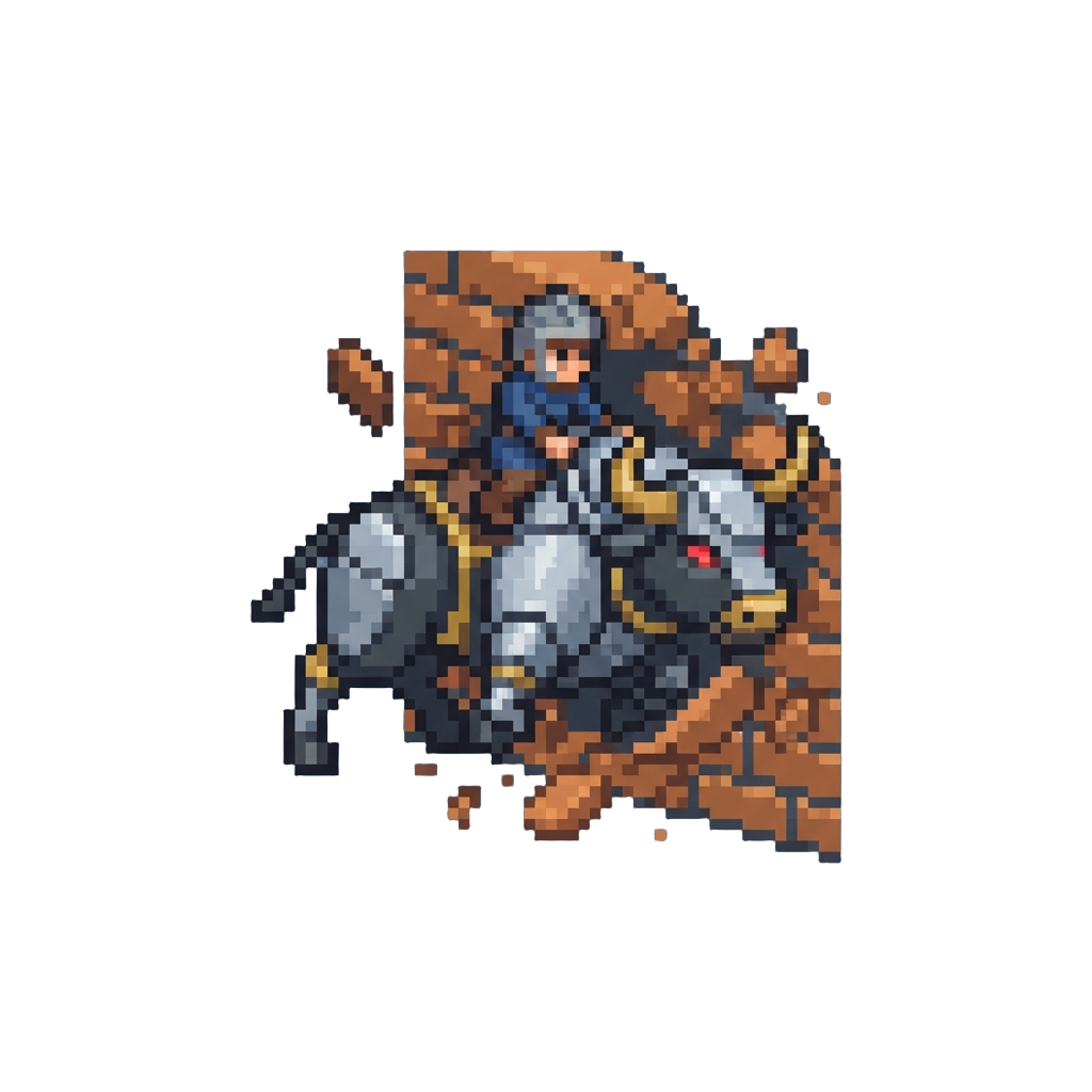 Riding a Giant Mechanical Bull Through a Wall of Bricks