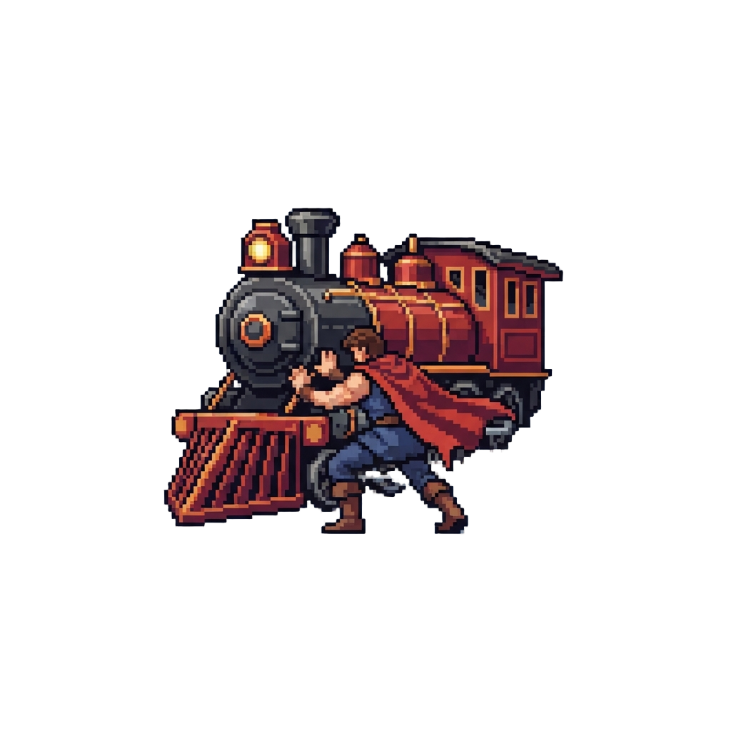 Stopping a Runaway Train with a Dramatic Pose