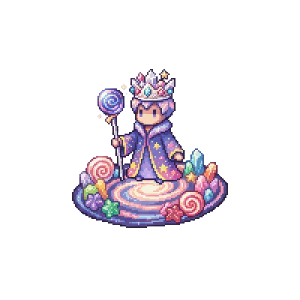 Being Crowned Cosmic Emperor of a Galaxy Made of Candy