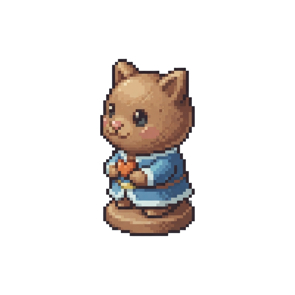 A Cute Painted Clay Figurine