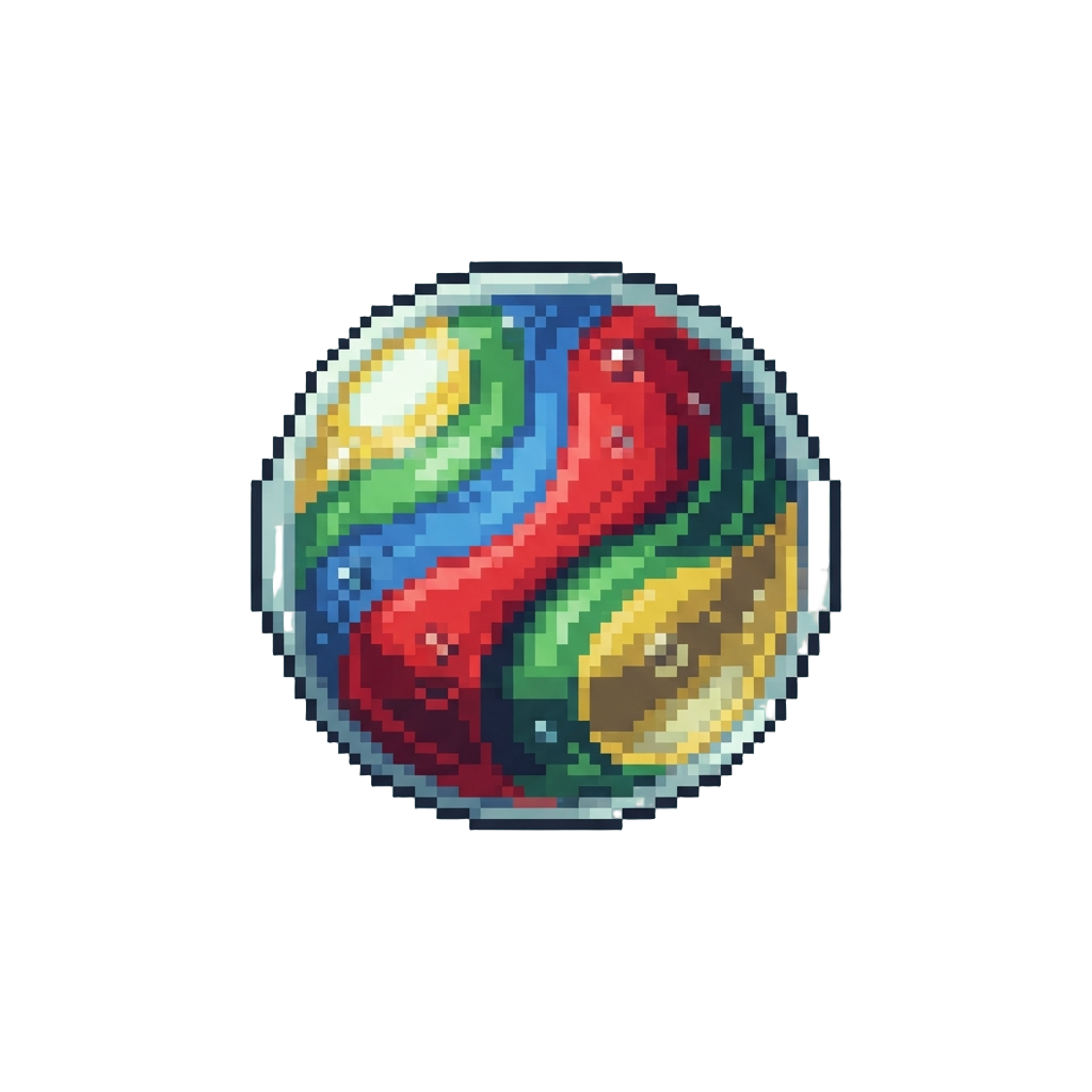 A Small Colorful Bouncy Ball