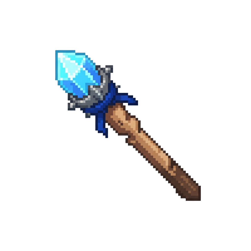 A Bright Crystal Wand Replica