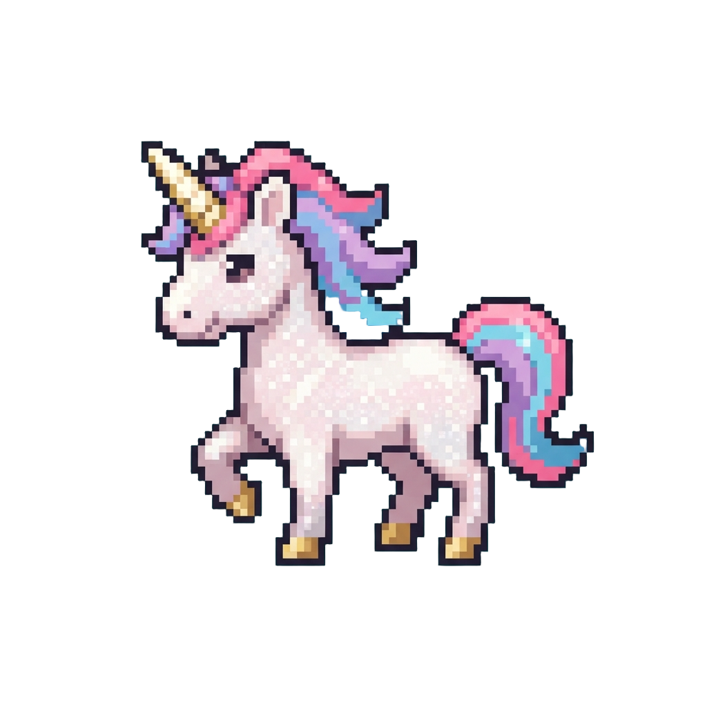 A Glittery Unicorn Figure