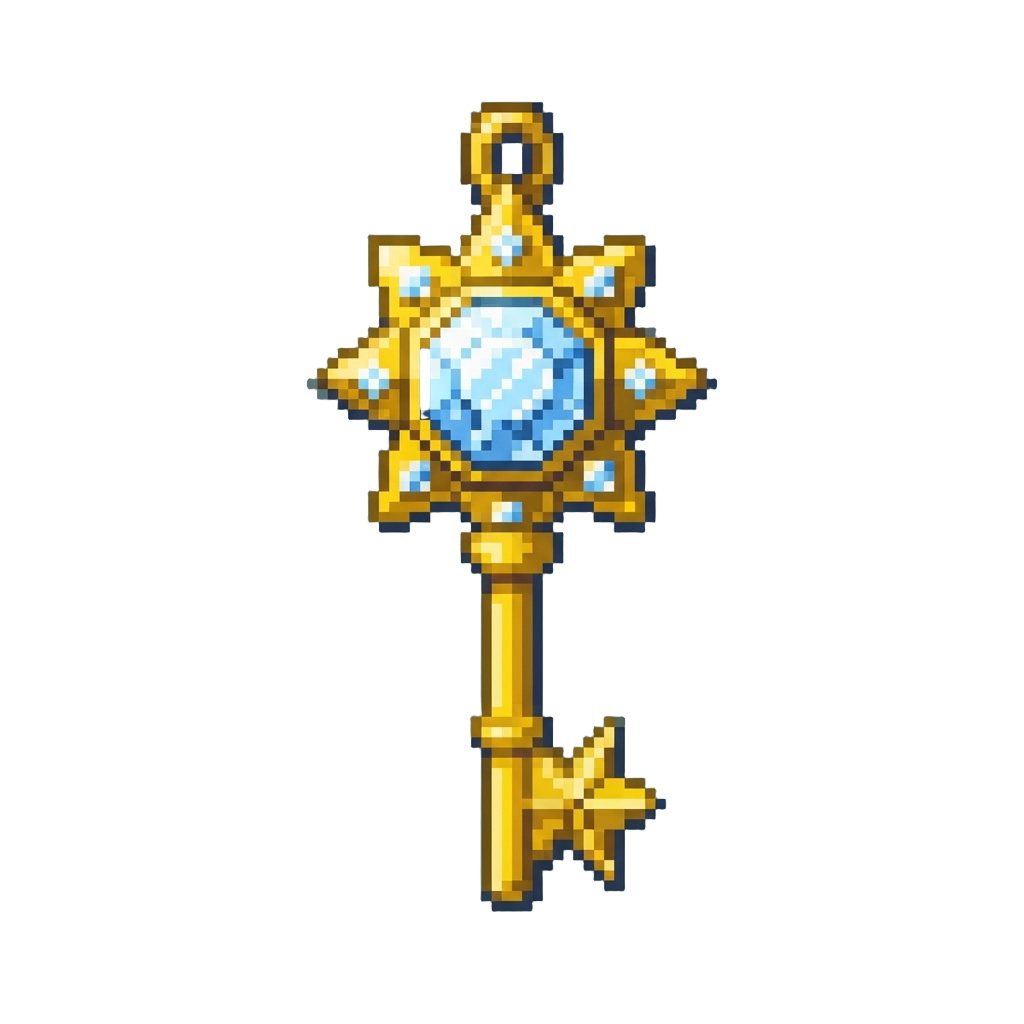 A Shiny Diamond Star Key Pendant