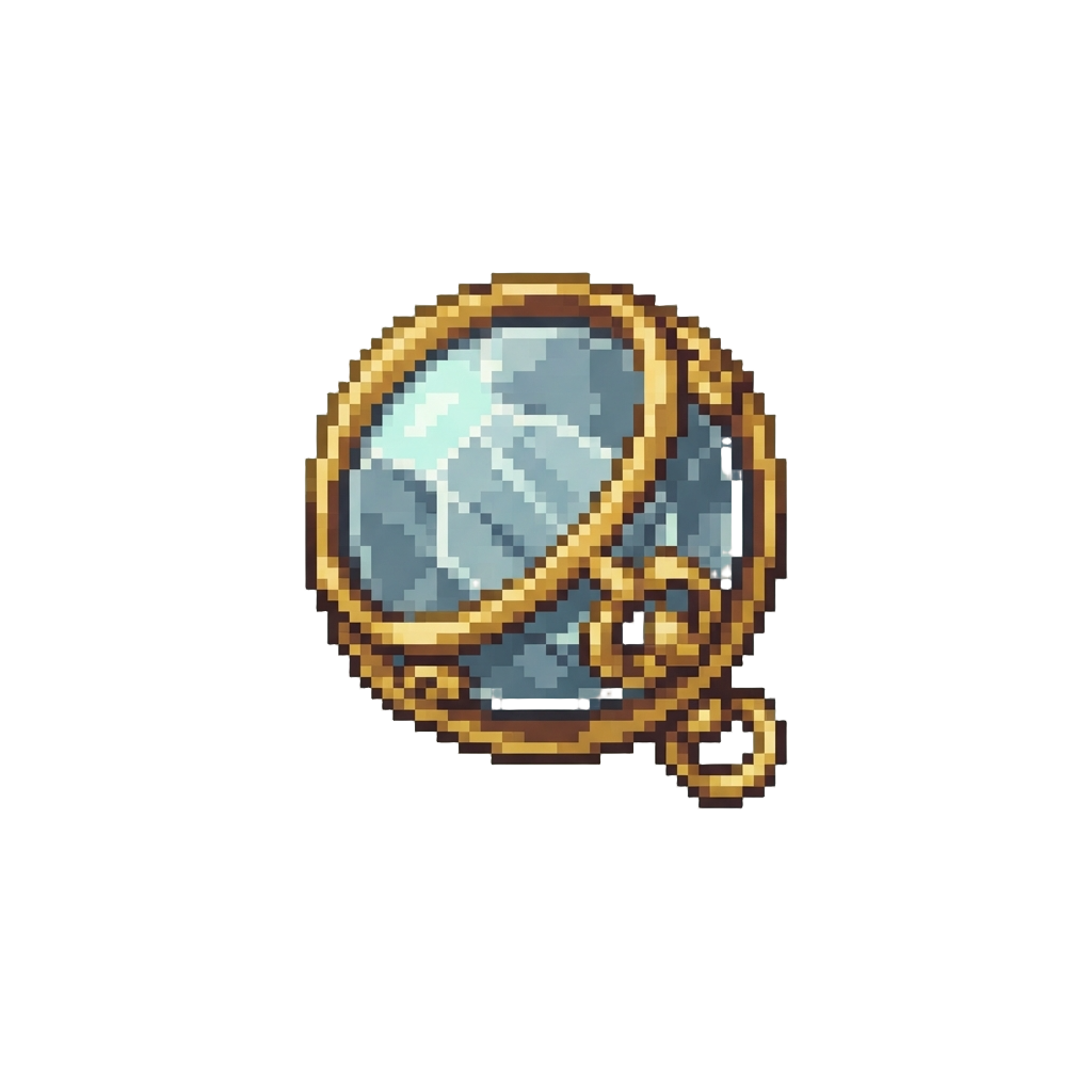 A Golden Floating Crystal Orb