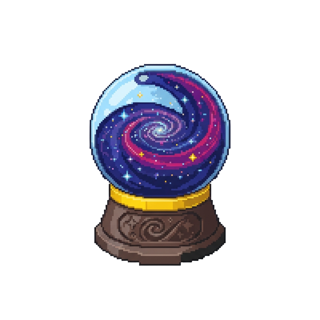 A Sparkling Galaxy Swirl Snowglobe
