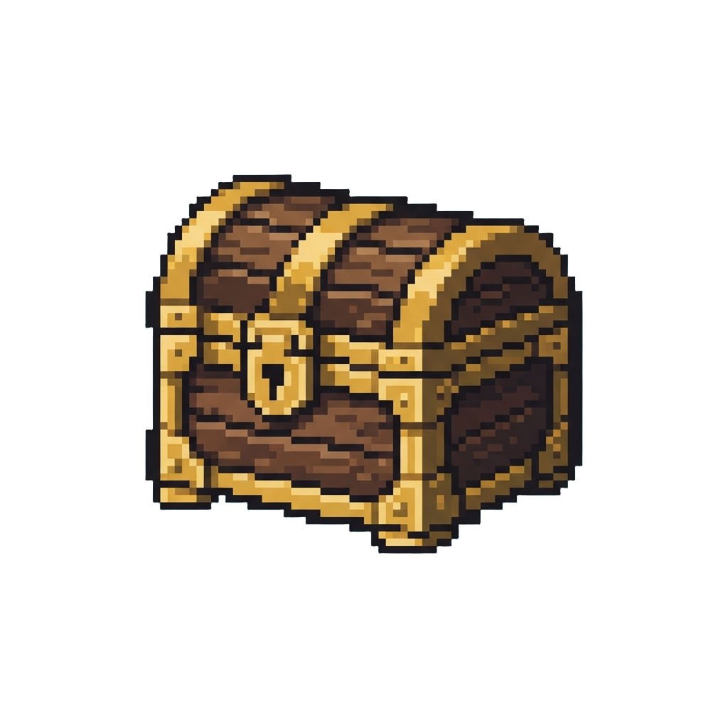 A Miniature Gilded Treasure Chest