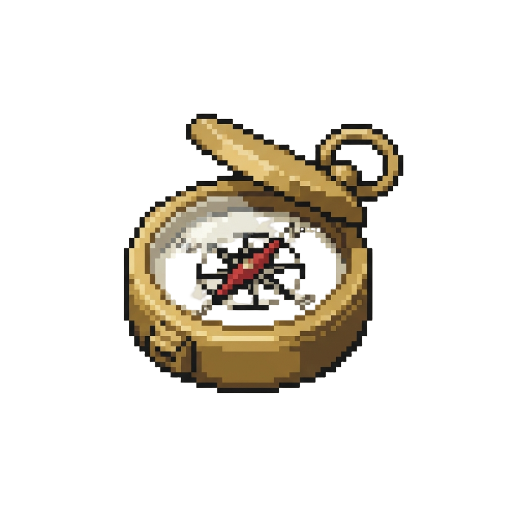 A Mini Brass Pocket Compass