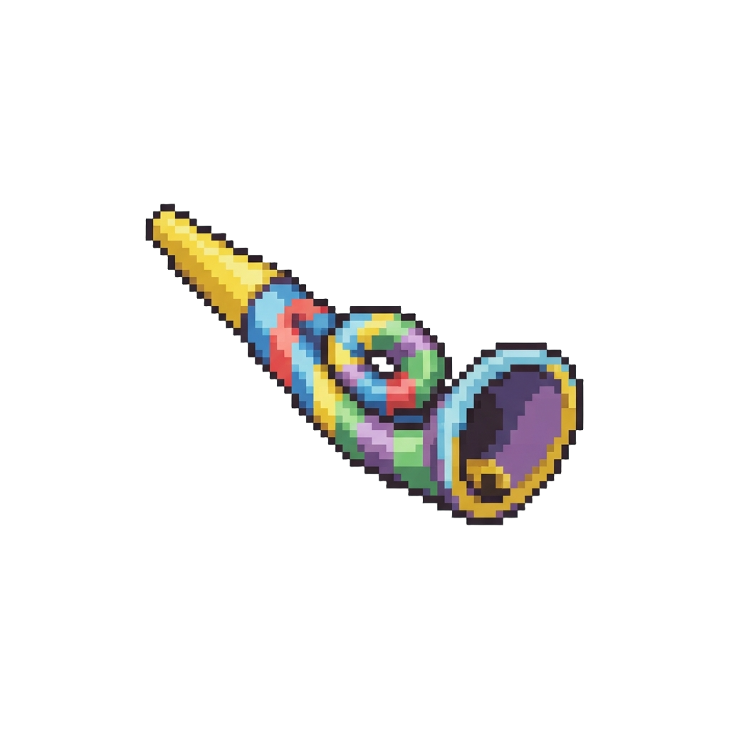 A Colorful Plastic Party Horn