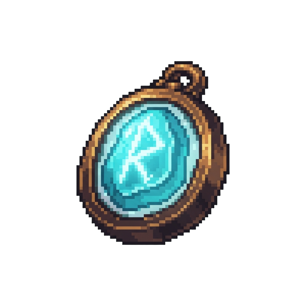 A Glowing Rune Amulet