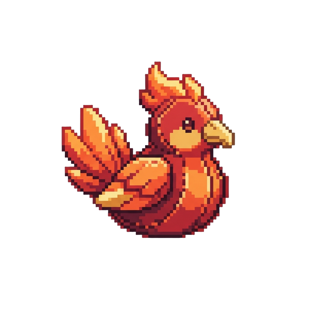 A Tiny Shimmering Phoenix Plush