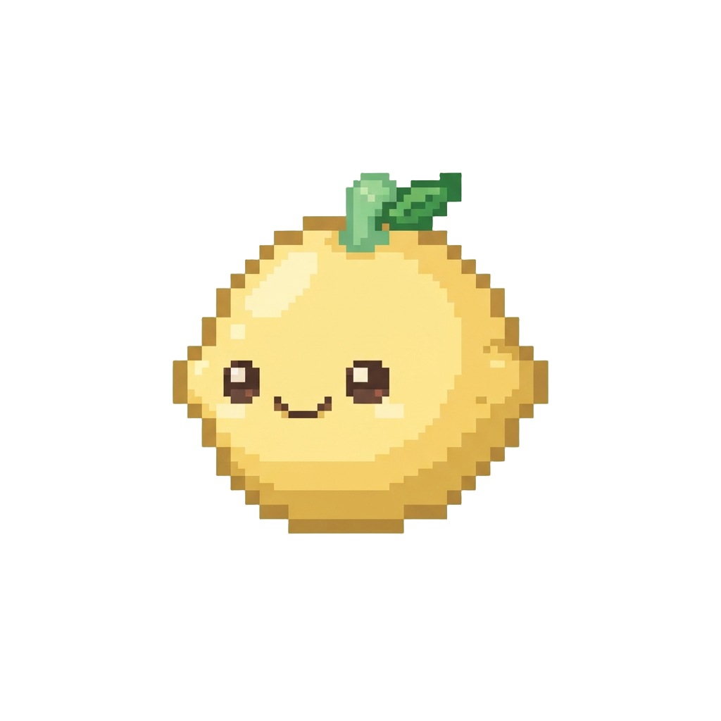 A Pastel Yellow Lemon Squishy with a Cute Face