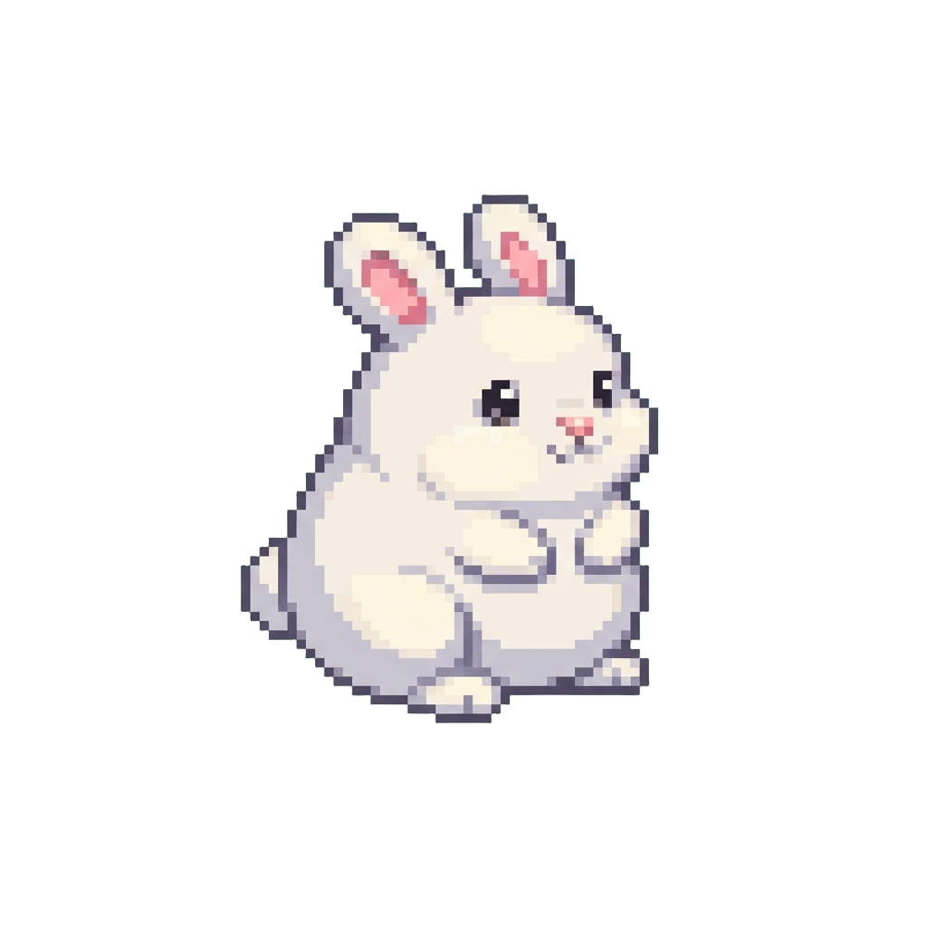 A Chubby White Bunny Squishy