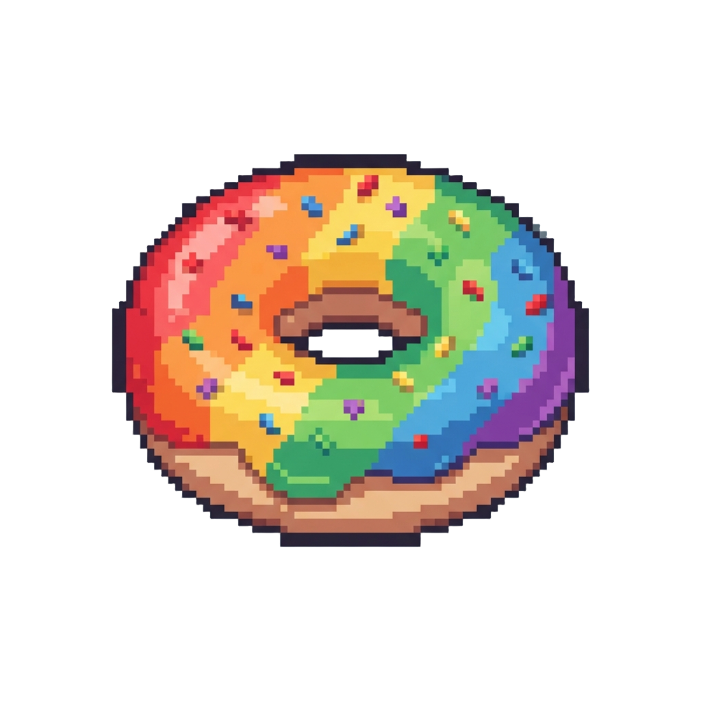A Rainbow Donut Squishy with Sprinkles