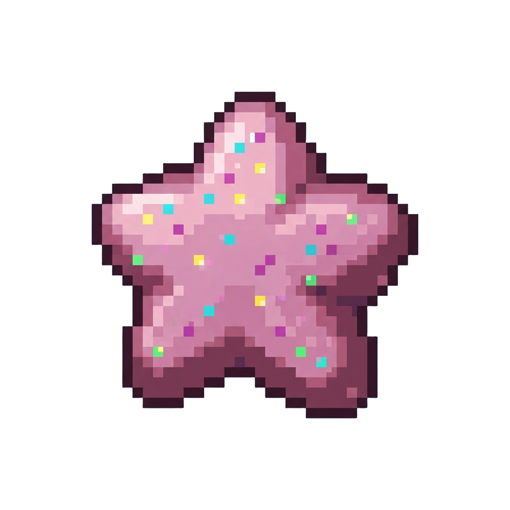 A Slow-rising Glitter Star Squishy