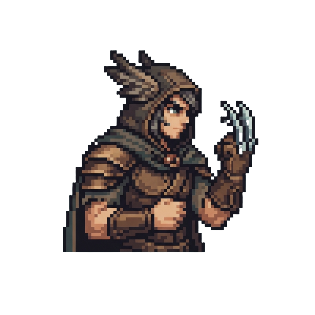 A Sharp-eyed Falcon Hunter with Metallic Claws