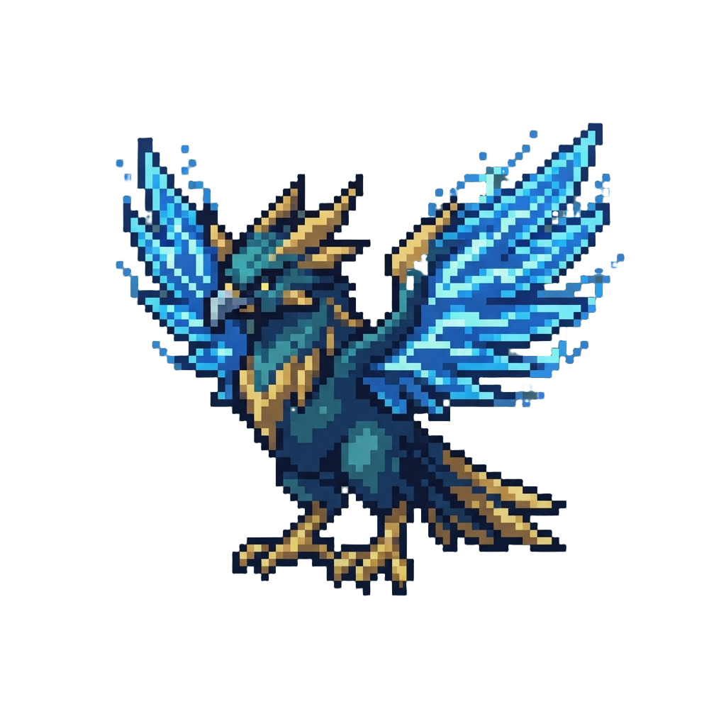 A Sharp-feathered Thunderbird with Crackling Electric Wings