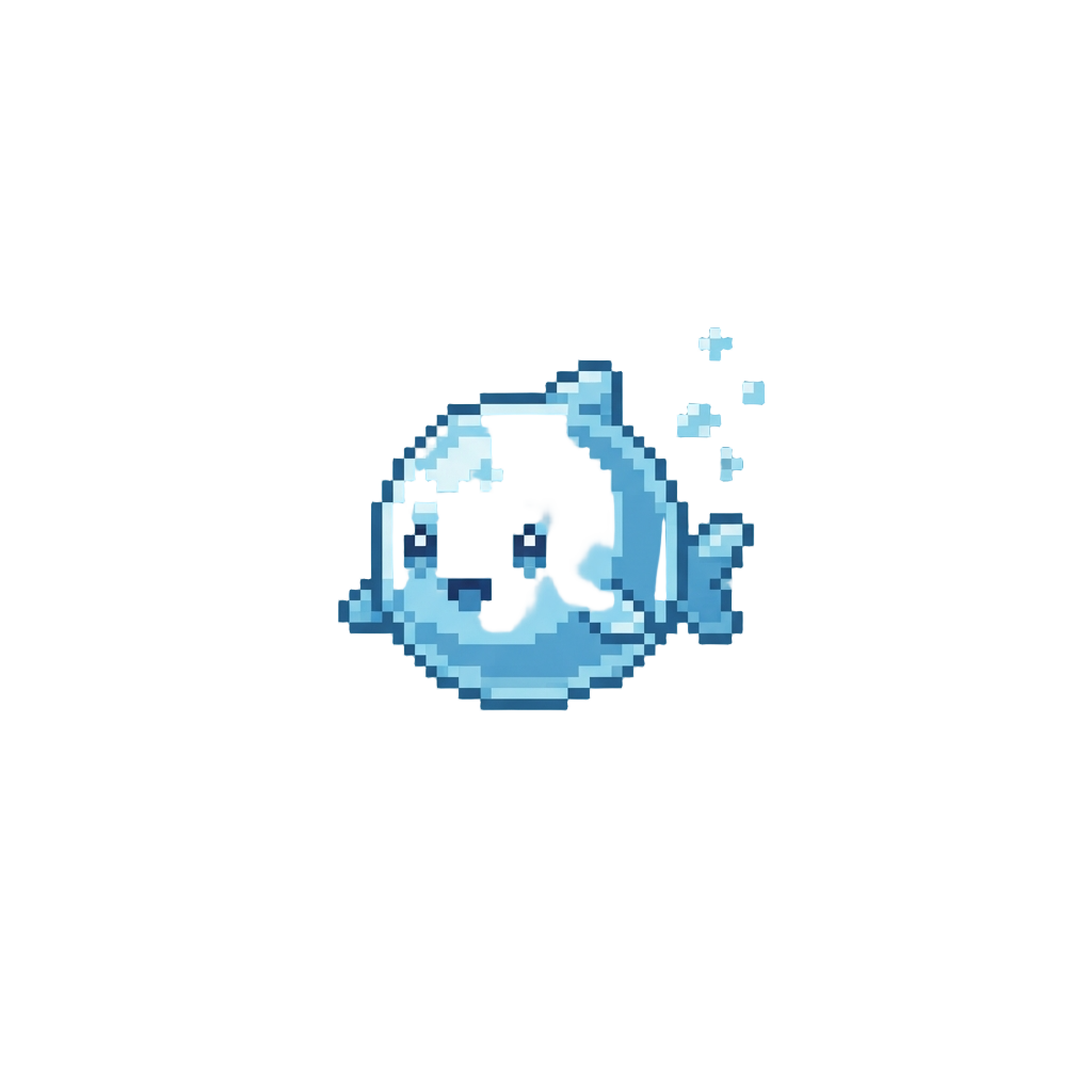 A Tiny Squeaking Bubble Critter Floating Gently