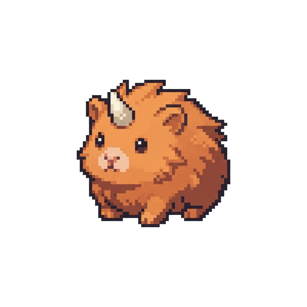 A Small Furball Critter with a Single Tiny Horn