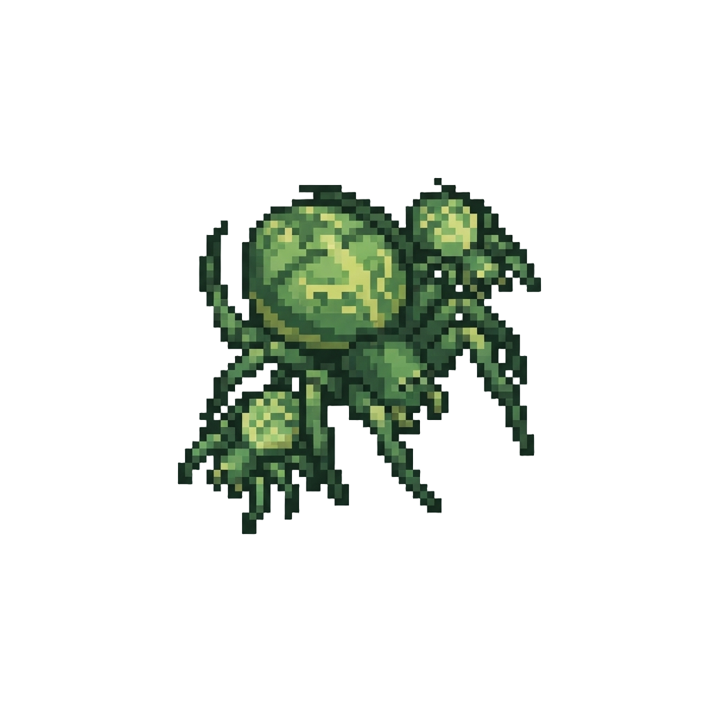 A Group of Giant Green Garden Spiders