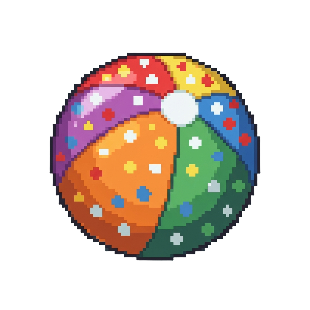 A Bouncy Polka-dot Beach Ball