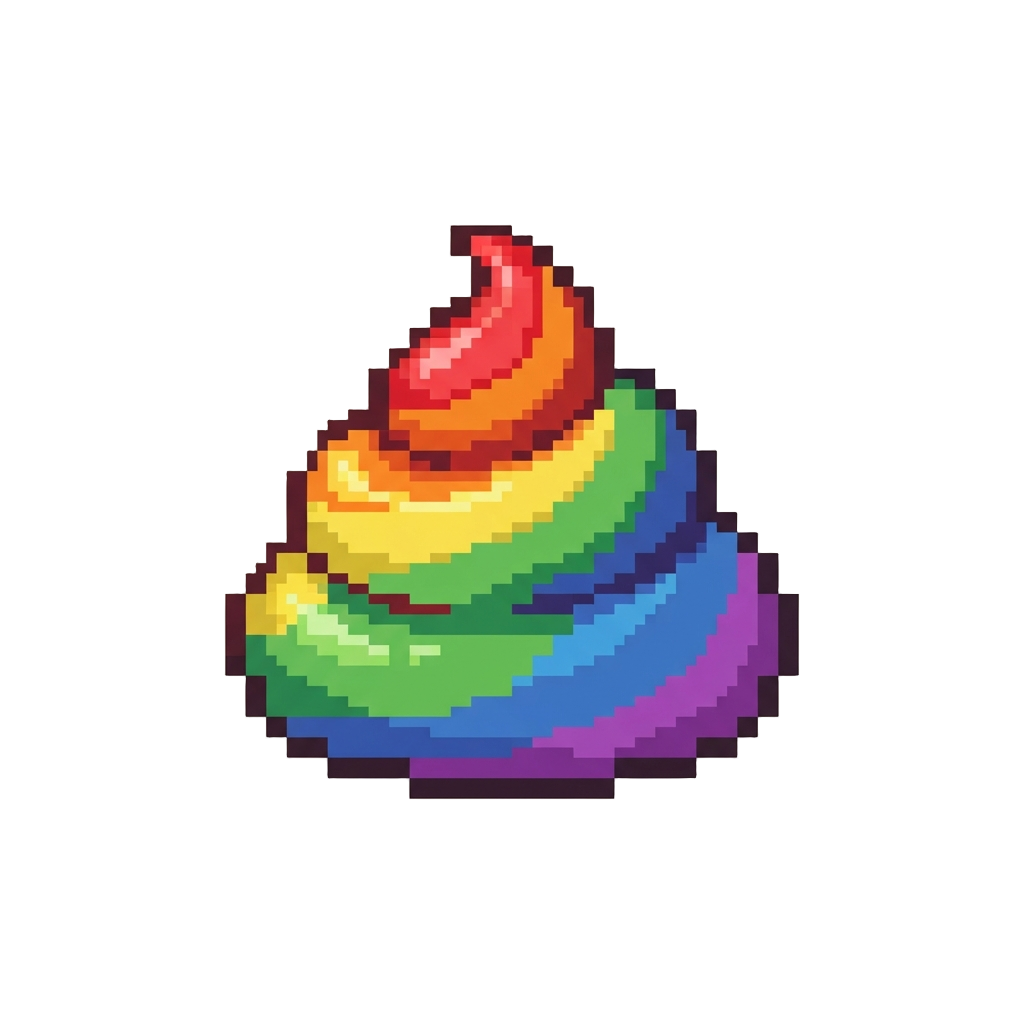 A Giant Rainbow Swirled Poop