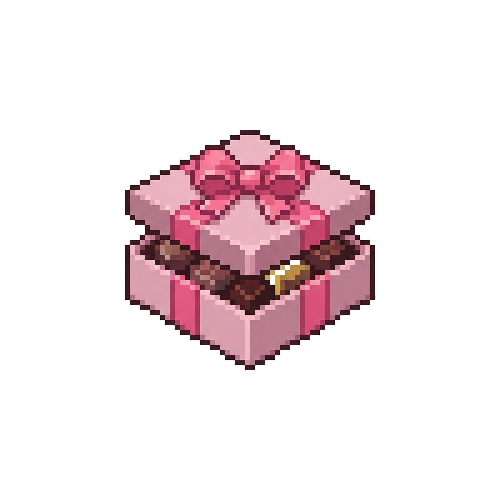An Elegant Pink Bow Chocolate Box