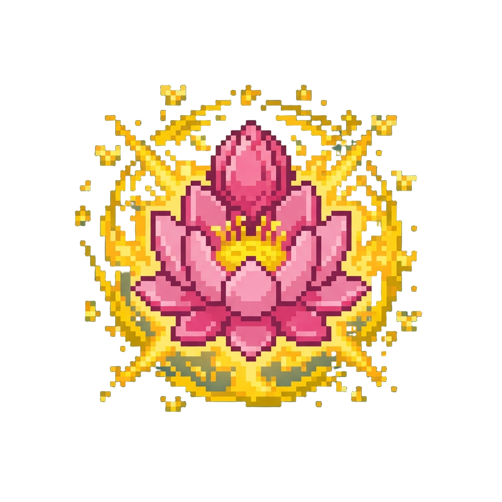An Erupting Celestial Pink Lotus Shockwave Rimmed in Golden Fireflies