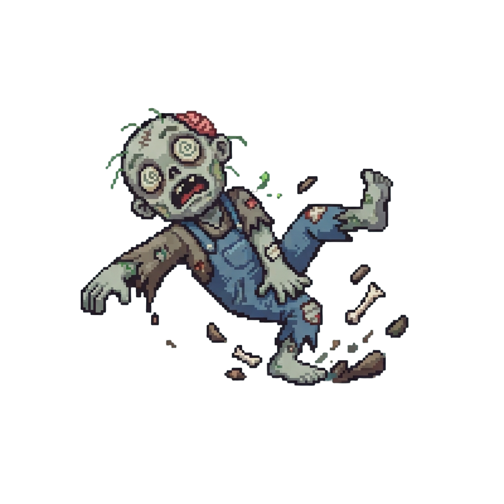 A Goofy Tumbling Zombie
