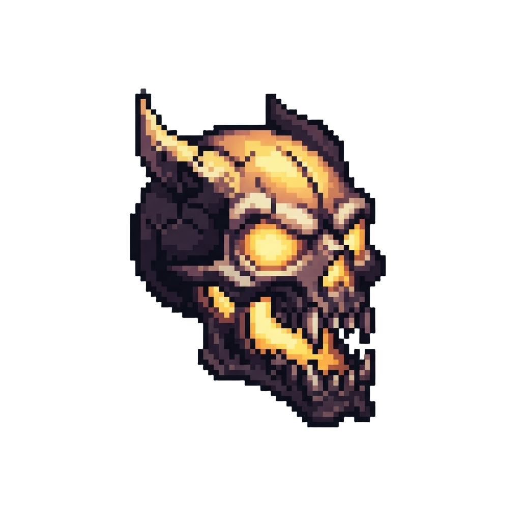 A Monstrous Glowing Skull