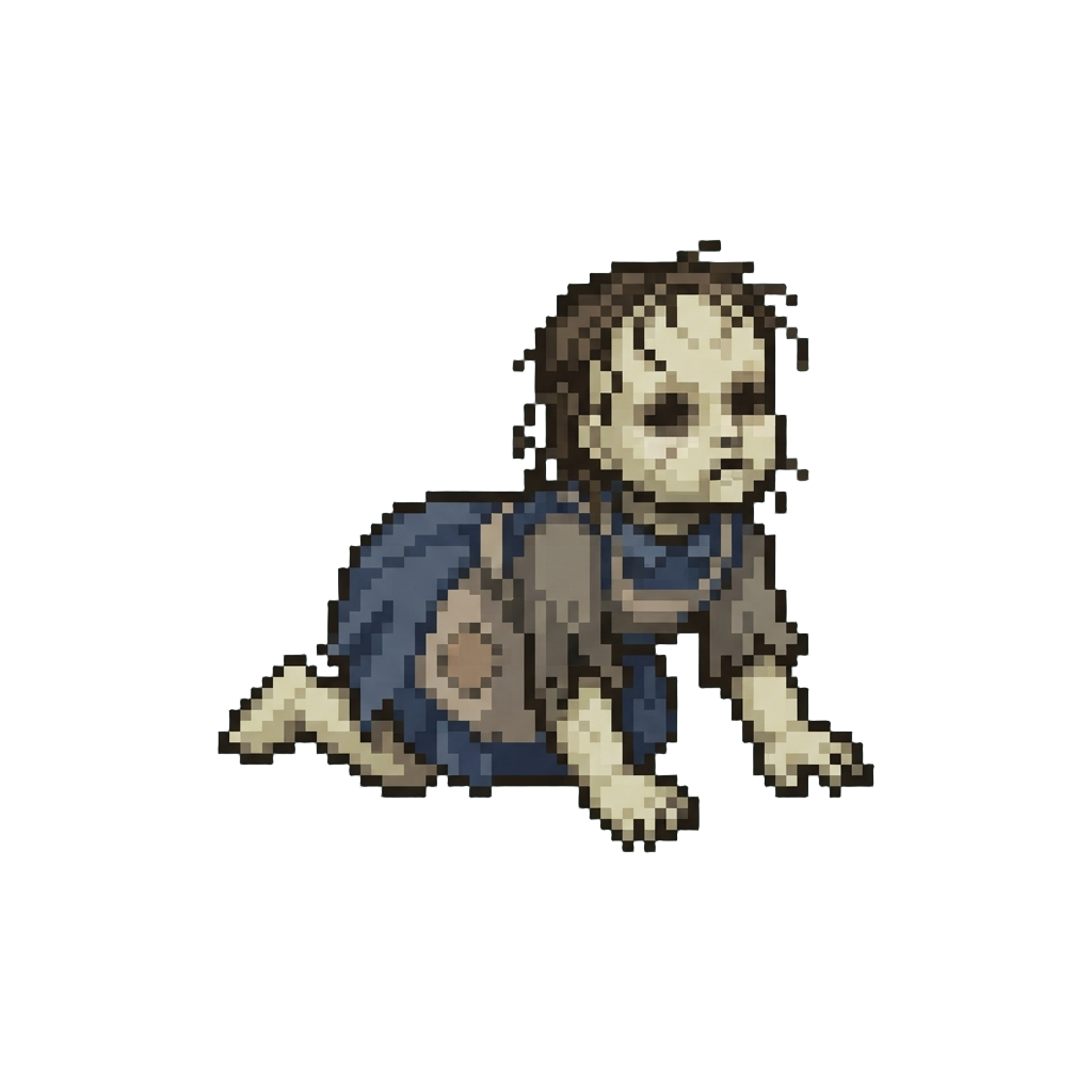 A Pale Crawling Creepy Doll