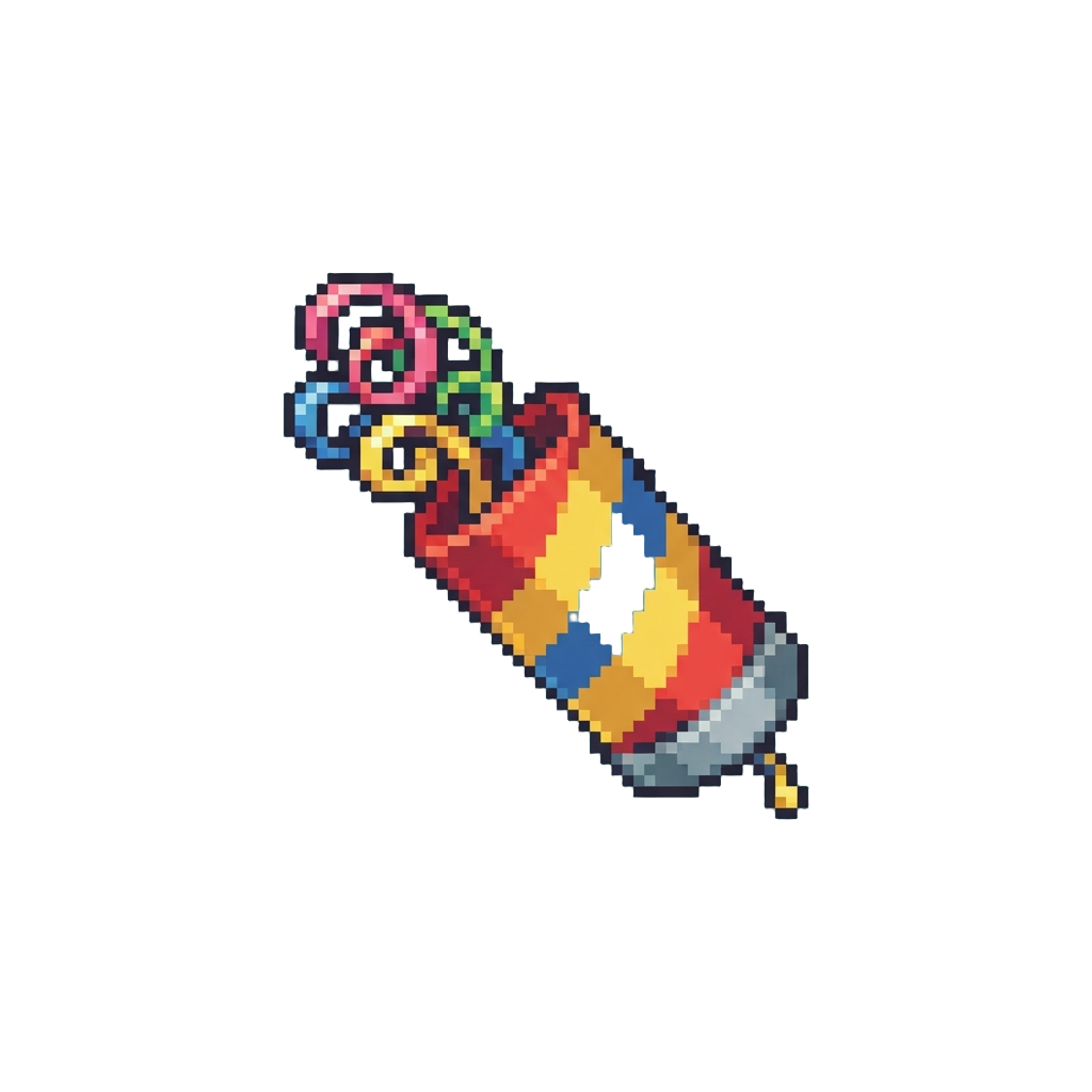 A Tiny Party Popper Streamer