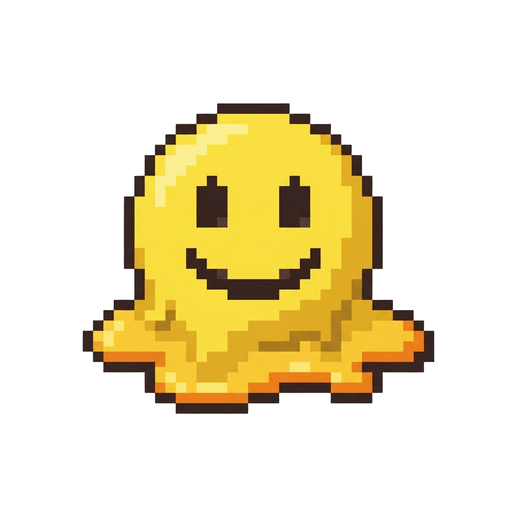 A Slow Melting Emoji Puddle