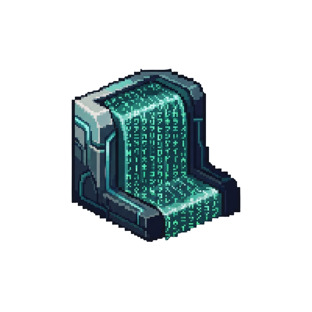 A Crisp Cascading Matrix Code Waterfall
