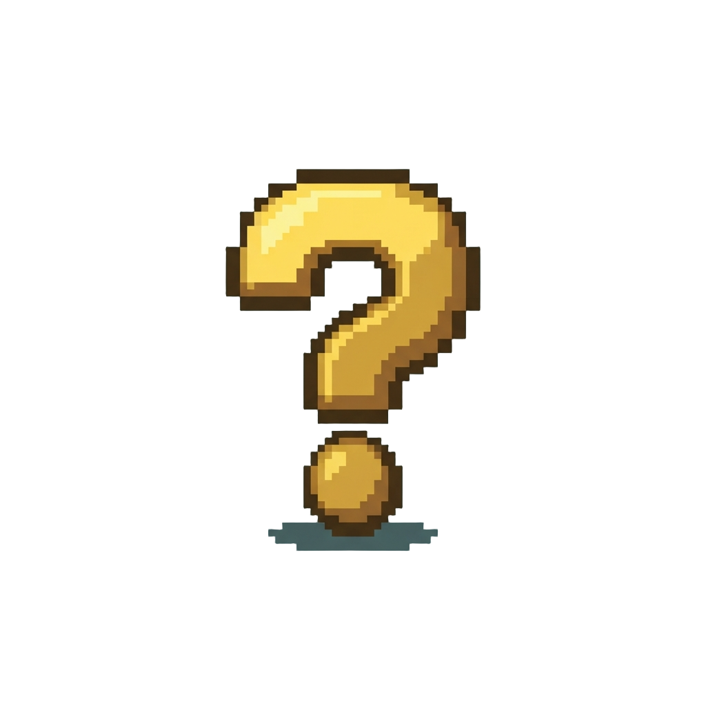 A Giant Blinking Cartoon Question Mark