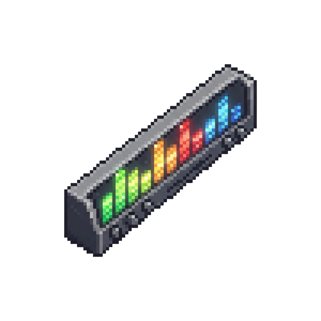 A Dancing Colorful Audio Visualizer Bar