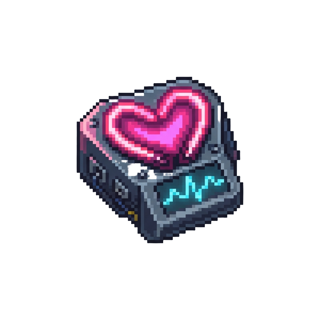 A Rhythmic Neon Heart Beat Animation