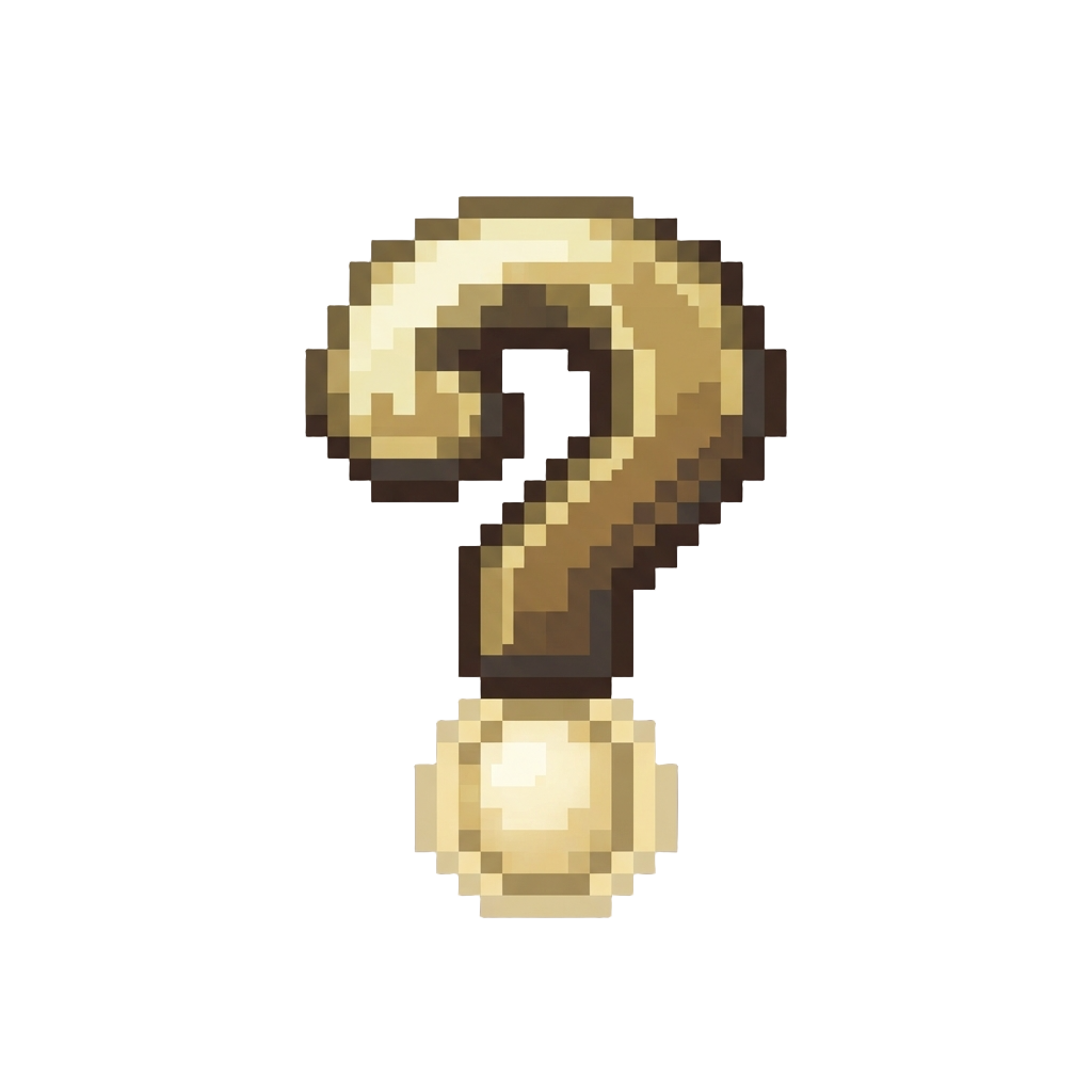 A Single Dim Flickering Question Mark