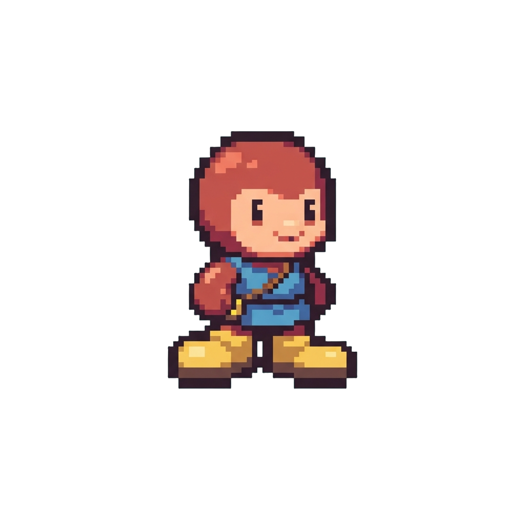 A Cute Tiny Cartoon Doodle with Oversized Feet