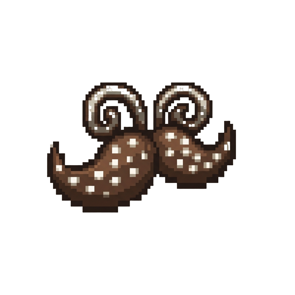 A Silly Dotted Mustache with Spiral Eyebrows