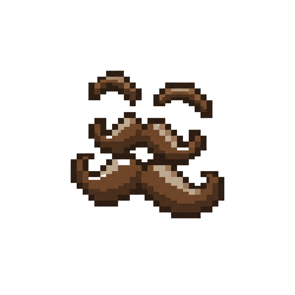A Quirky Double Mustache Design with Arched Eyebrows
