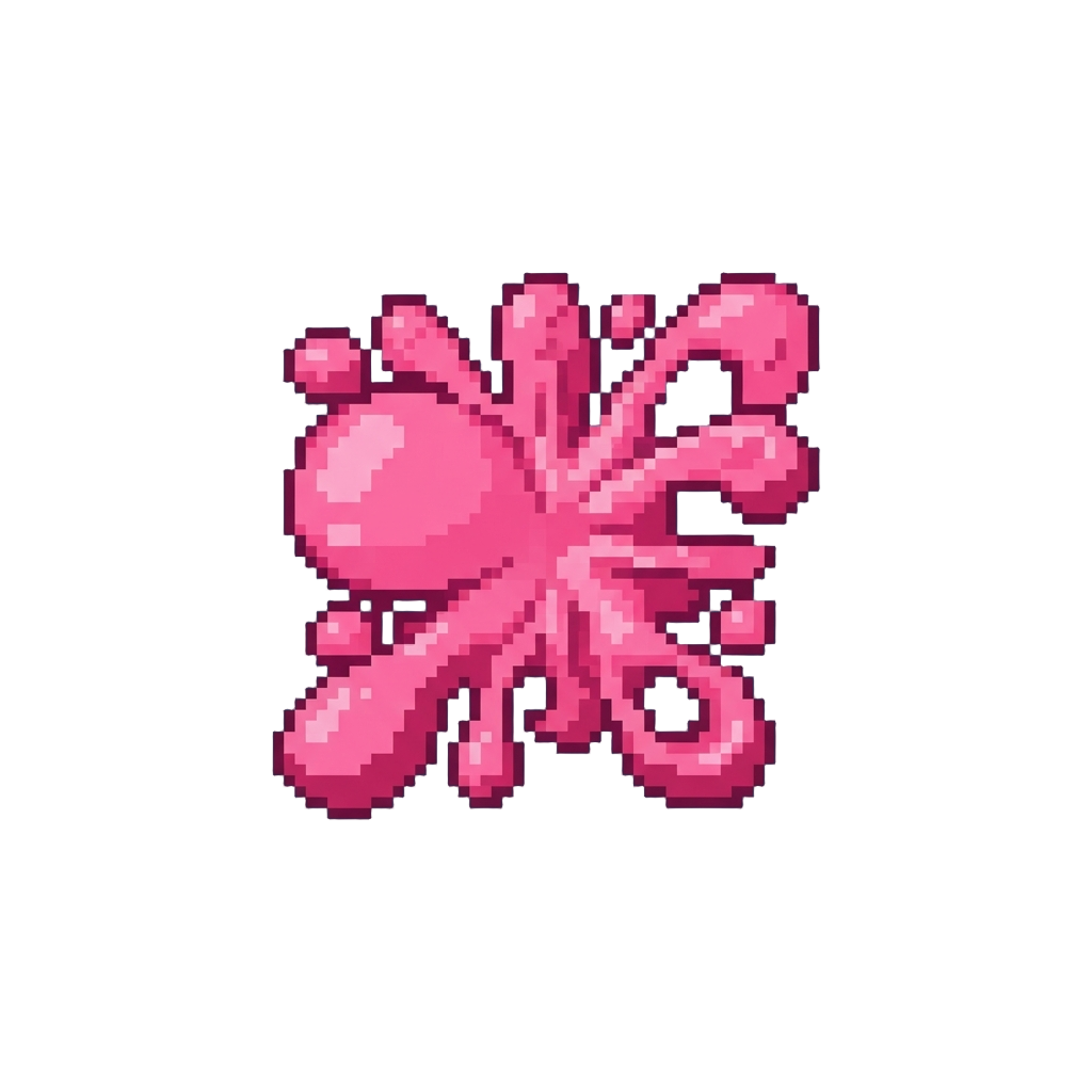 A Massive Sticky Pink Bubblegum Blast Coating the Scene